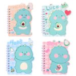 Weibo Avocado Dinosaur Cute Spiral Notebook with Index Tabs – Thick Paper Cartoon Notebook for Students - Image 2