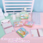 Weibo Cartoon Portable Coil Book with Rope Handle – Cute Animal Mini Spiral Notebook with Velcro Cover - Image 6