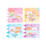 Weibo Cute Cartoon Disc-Bound Notebook with Replaceable Rings – Portable A6 Creative Journal