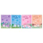 Weibo Cat’s Paw Elastic Band Notebook – Cute Cartoon A6 Lined Journal for School & Gifts