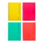 Weibo A5 Spiral Notebook with Translucent Cover – Ruled Pages for School & Office Use
