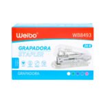Weibo Transparent Mini Stapler WB-8493 – Compact Clear Desktop Stapler Using 24/6 Staples for School & Office - Image 5