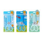 Weibo Kids Safety Scissors with Soccer Ball Design for School Crafts and Paper Cutting