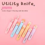 Weibo Cute Cartoon Mini Utility Knife WB-1209 – Safety Box Cutter with Stainless Steel Blade for Office, School & Home - Image 9