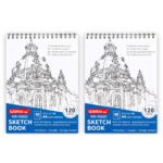 Weibo Sketch Book - 40 Sheets A4 Size for Drawing and Sketching