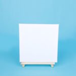 Weibo Mini Canvas with Wooden Easel Set WB-2020 - Portable Tabletop Painting Kit for Kids and Beginners