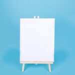 Weibo Mini Canvas with Wooden Easel Set WB-2430 - Portable Tabletop Blank Canvas Painting Kit for Kids and Beginners