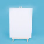 Weibo Blank Canvas with Wooden Tabletop Easel Set WB-3040 - Portable Mini Painting Kit with Stretched Canvas for Kids and Beginners