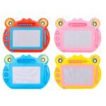 Weibo Children's Cute Frog Magnetic Drawing Board WB-05077 - Portable Erasable Doodle Sketch Pad with Stamps for Kids Learning and Creativity