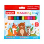 Weibo 12 Colors Modeling Clay WB2290 - Vibrant Safe Non-Toxic Plastilina Dough Set for Kids Creative Modeling and Art Activities