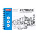 Weibo A5 Spiral Sketch Book WB-95486 - 40 Sheets 100gsm Acid-Free Drawing Notebook for Artists and Students