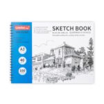 Weibo A3 Spiral Sketch Book WB-95489 - 40 Sheets 100gsm Acid-Free Drawing Notebook for Artists and Students