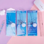 Weibo Soft Flexible Ruler Set WB-521 - Bendable Geometry Kit with Straight Ruler, Triangles and Protractor for Students and School Use