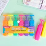 Weibo Live Color Highlighter Marker Set WB-942-6 - Vibrant Fluorescent 6-Pack Chisel Tip Highlighters for Students and Office Use