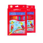 Weibo Jumbo Colored Pencils WB-9093 - 24 Color Set Thick Grip Triangular Jumbo Colour Pencils for Kids and Students Drawing - Image 6