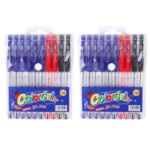 Weibo WB-55706-10 Color Gel Pens Set – 10pcs Smooth Writing Gel Pens with Blue, Red & Black Ink for Study & Office