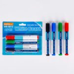 Weibo WB-8013 Whiteboard Marker 4PCS Set – Easy Erase Dry Erase Markers for Office & Classroom