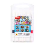 Weibo WB100512A Acrylic Marker Set – 12 Colors Permanent Acrylic Paint Markers for Multi-Surface Art & DIY