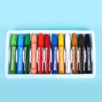Weibo Hexagonal Oil Pastels WB-1212-12 - Vibrant 12 Colors Hexagonal Set for Kids and Student Drawing - Image 5