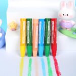 Weibo Hexagonal Oil Pastels WB-1212-12 - Vibrant 12 Colors Hexagonal Set for Kids and Student Drawing - Image 3