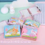 Weibo Cartoon Portable Coil Book with Rope Handle – Cute Animal Mini Spiral Notebook with Velcro Cover