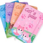 Weibo Cat’s Paw Elastic Band Notebook – Cute Cartoon A6 Lined Journal for School & Gifts - Image 3