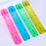 Weibo Soft Foldable Flexible Ruler WB-2613 - 20cm Bendable Transparent Plastic Ruler in Assorted Pastel Colors for Kids and Students - Image 3