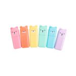 Weibo Boow Fluorescent Highlighter Set WB-907-6 - Cute Bear Shaped Pastel Highlighters 6-Pack for Students and Kawaii Stationery Lovers - Image 4