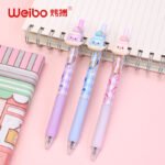 Weibo Cute Cartoon Ice Cream Clip Gel Pen Set WB-5671 - Kawaii Pastel Press Ink Gel Pens with Adorable Dessert Toppers for Students and Creative Writing