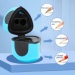 Weibo Mini Three-Hole Pencil Sharpener with Container – Multi-Size Sharpener for Standard, Round & Colored Pencils - Image 4