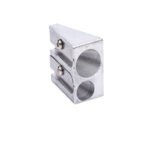 Weibo Dual-Hole Metal Pencil Sharpener WB-71116K – Compact Manual Sharpener for School & Office Use - Image 3