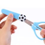 Weibo Kids Safety Scissors with Soccer Ball Design for School Crafts and Paper Cutting - Image 3