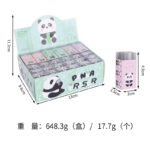 Weibo WB-3418 Cute Panda Slice Eraser Set – Cartoon Panda Soft Eraser for Kids School Stationery - Image 3