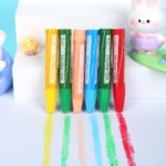 Weibo Hexagonal Oil Pastels WB-1212-18 - Vibrant 18 Colors Hexagonal Set for Kids and Student Drawing - Image 3