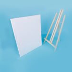 Weibo Blank Canvas with Wooden Tabletop Easel Set WB-3040 - Portable Mini Painting Kit with Stretched Canvas for Kids and Beginners - Image 3