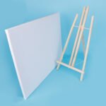 Weibo Blank Stretched Canvas with Wooden Tabletop Easel Set WB-4050 - Portable Painting Kit with Larger Canvas for Kids, Students and Beginners - Image 3