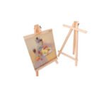 Weibo Mini Wooden Tabletop Easel WB-02036 - Portable Folding Tripod Display Stand for Small Canvas, Photos and Kids Art - Image 3