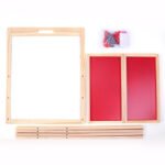 Weibo Children's Double-Sided Wooden Art Easel WB-3143 - Foldable Drawing Board with Chalkboard and Whiteboard for Kids Learning and Creativity - Image 3