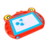 Weibo Children's Cute Frog Magnetic Drawing Board WB-05077 - Portable Erasable Doodle Sketch Pad with Stamps for Kids Learning and Creativity - Image 3
