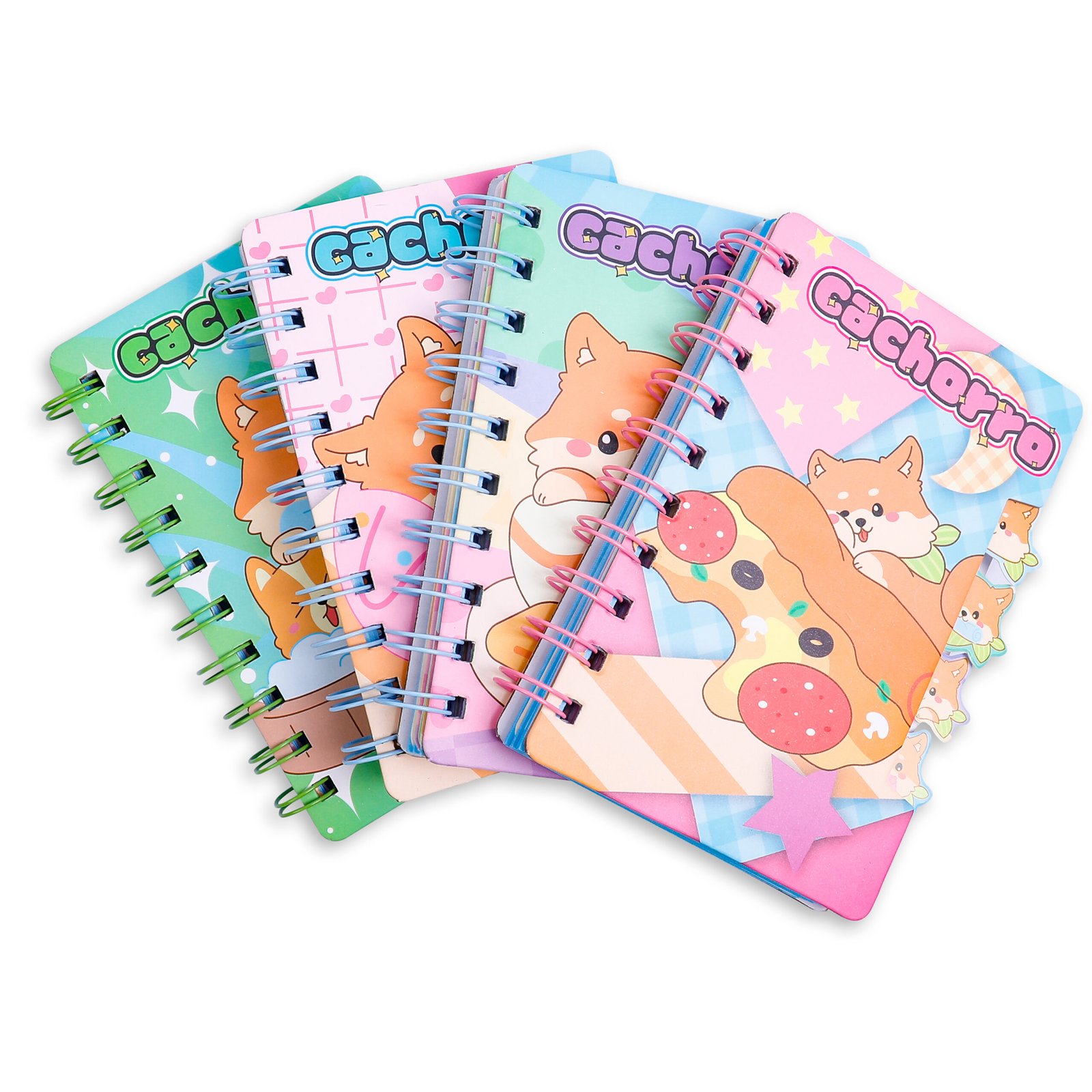 3 Weibo Cachorro Cute Dog Spiral Notebook with Index Tabs – Cartoon Stationery for Students - Image 1