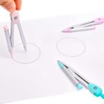 Weibo 360° Adjustable Metal Drawing Compass Set with Lead Refill for School Geometry and Technical Drawing - Image 2