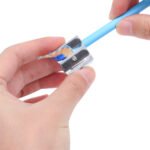Weibo Dual-Hole Metal Pencil Sharpener WB-71116K – Compact Manual Sharpener for School & Office Use - Image 2