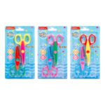 Weibo Student Craft Scissors WB-2160 – Colorful Zigzag & Wave Edge Safety Scissors for Kids Craft and School Projects - Image 2