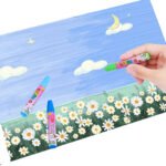 Weibo Color Oil Pastels WB-1211-24 - Vibrant 24 Colors Set for Kids and Student Art Activities - Image 2