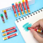 Weibo 12 Colors Oil Pastels WB-56017-12 - Smooth Rich Colors Hexagonal Crayons Set for Kids and Student Art Drawing - Image 3