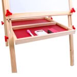 Weibo Children's Double-Sided Wooden Art Easel WB-3143 - Foldable Drawing Board with Chalkboard and Whiteboard for Kids Learning and Creativity - Image 2