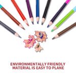 Weibo Jumbo Colored Pencils WB-9093 - 24 Color Set Thick Grip Triangular Jumbo Colour Pencils for Kids and Students Drawing - Image 3