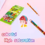 Weibo 12 Color Colored Pencils WB-9201 - Vibrant Animal Pattern Colour Pencils Set for Kids, Students and Creative Drawing - Image 3