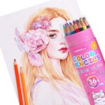 Weibo 36 Color Pencils Set WB-95305 – Rich Pigment Hexagonal Colored Pencils in Drum Tube