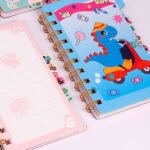 Weibo Cute Dinosaur Spiral Notebook with Colorful Tabs – Kids & Students Stationery - Image 2